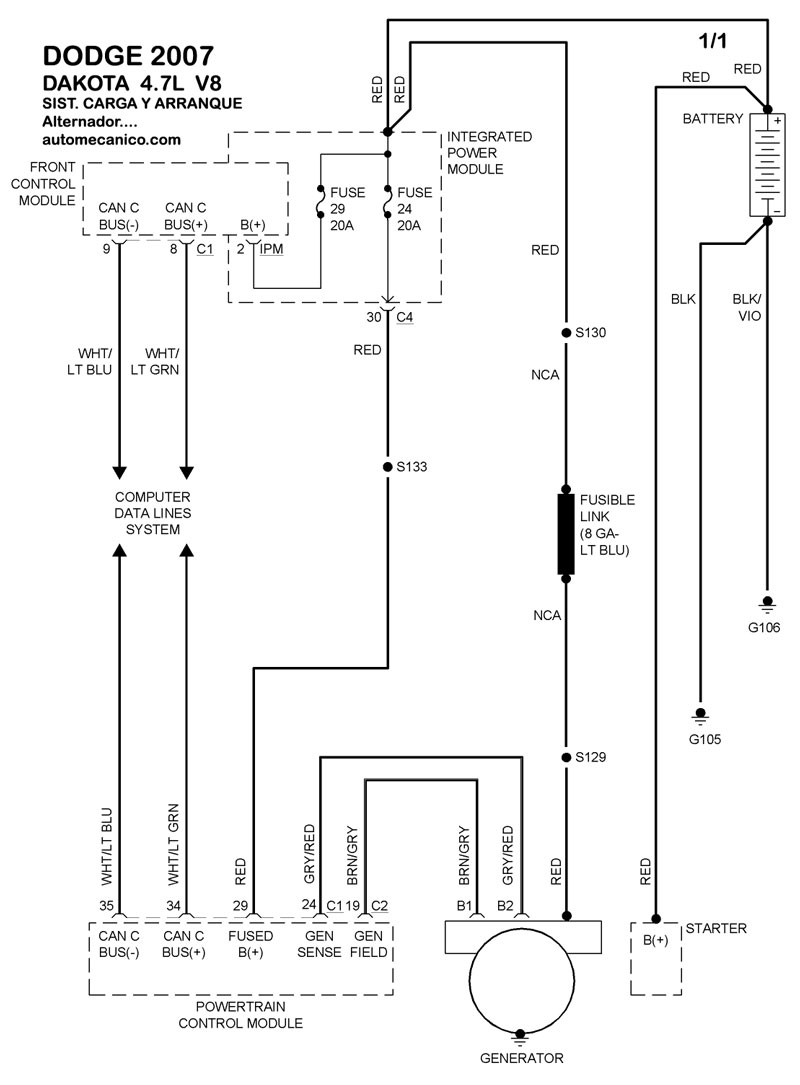 Dodge Sistema De Carga Y Arranque Graphics Esquemas