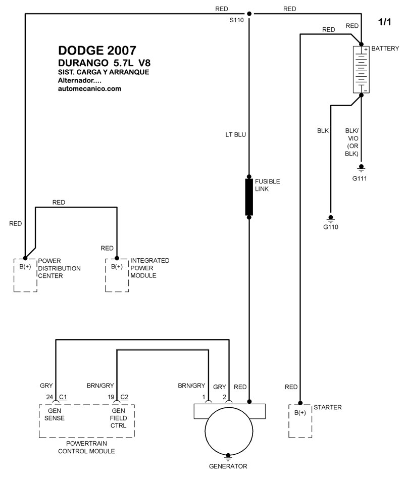 Dodge Sistema De Carga Y Arranque Graphics Esquemas