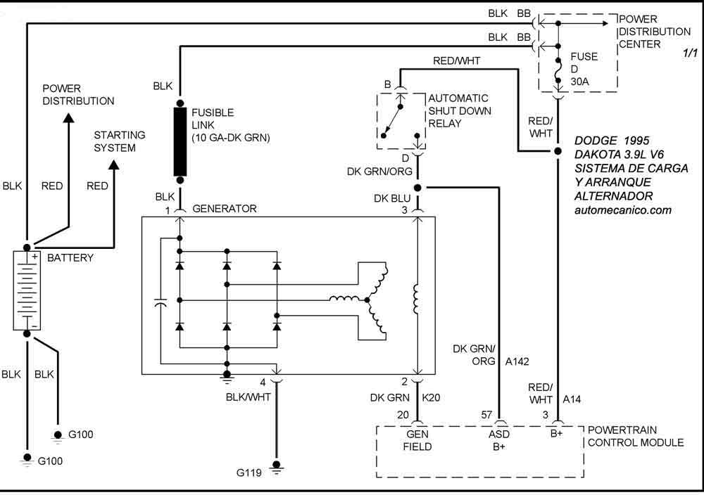Dodge Sistema De Carga Y Arranque Graphics Esquemas