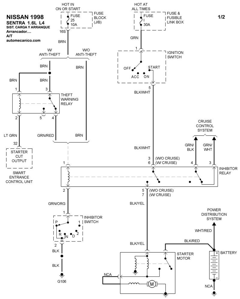 Diagrama de nissan sentra 98 #3