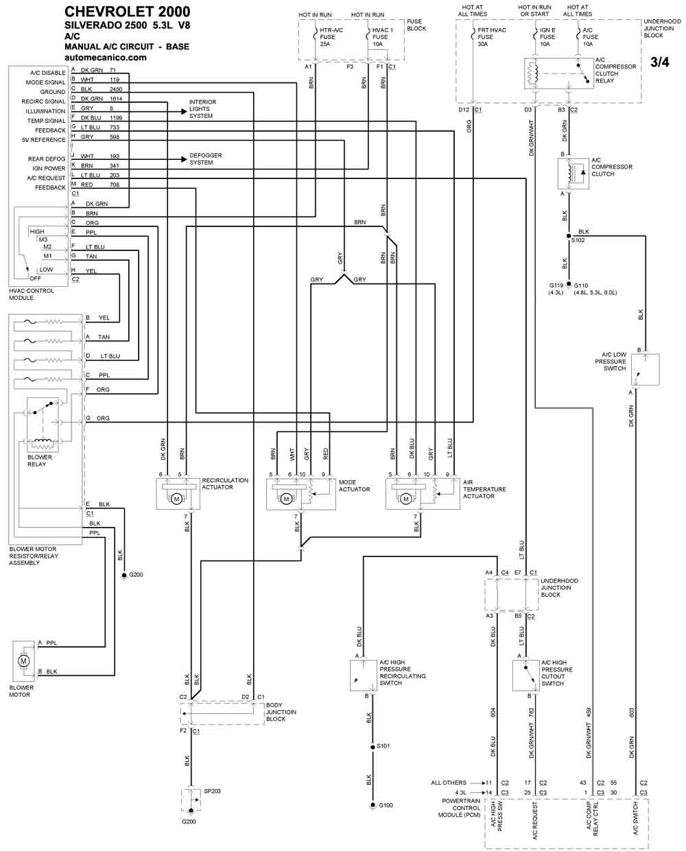 CHEVROLET - Aire Acondicionado - Air Conditioning System - Diagramas-2000