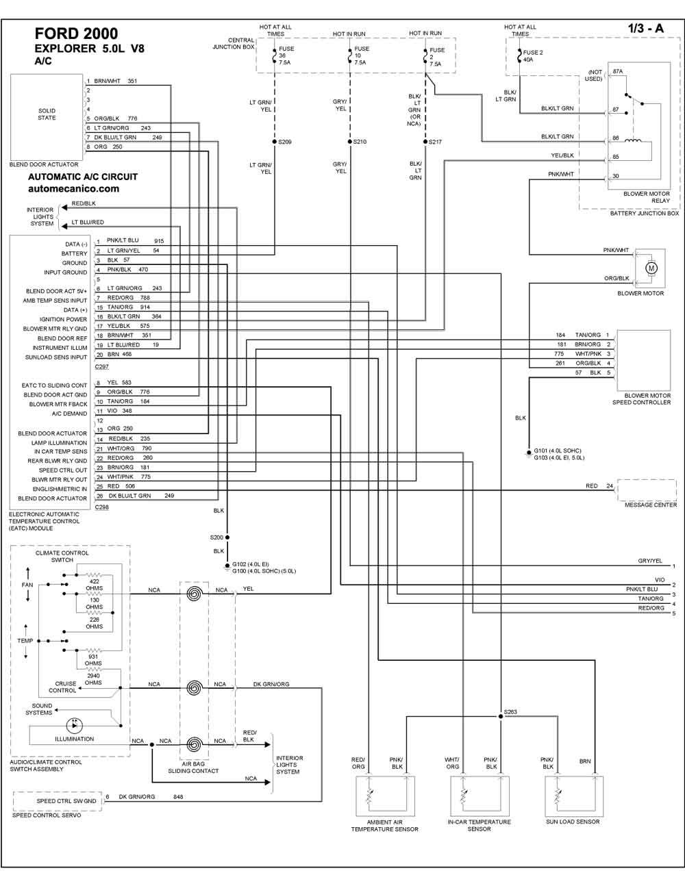 Diagrama De Aire Acondicionado Ford Explorer