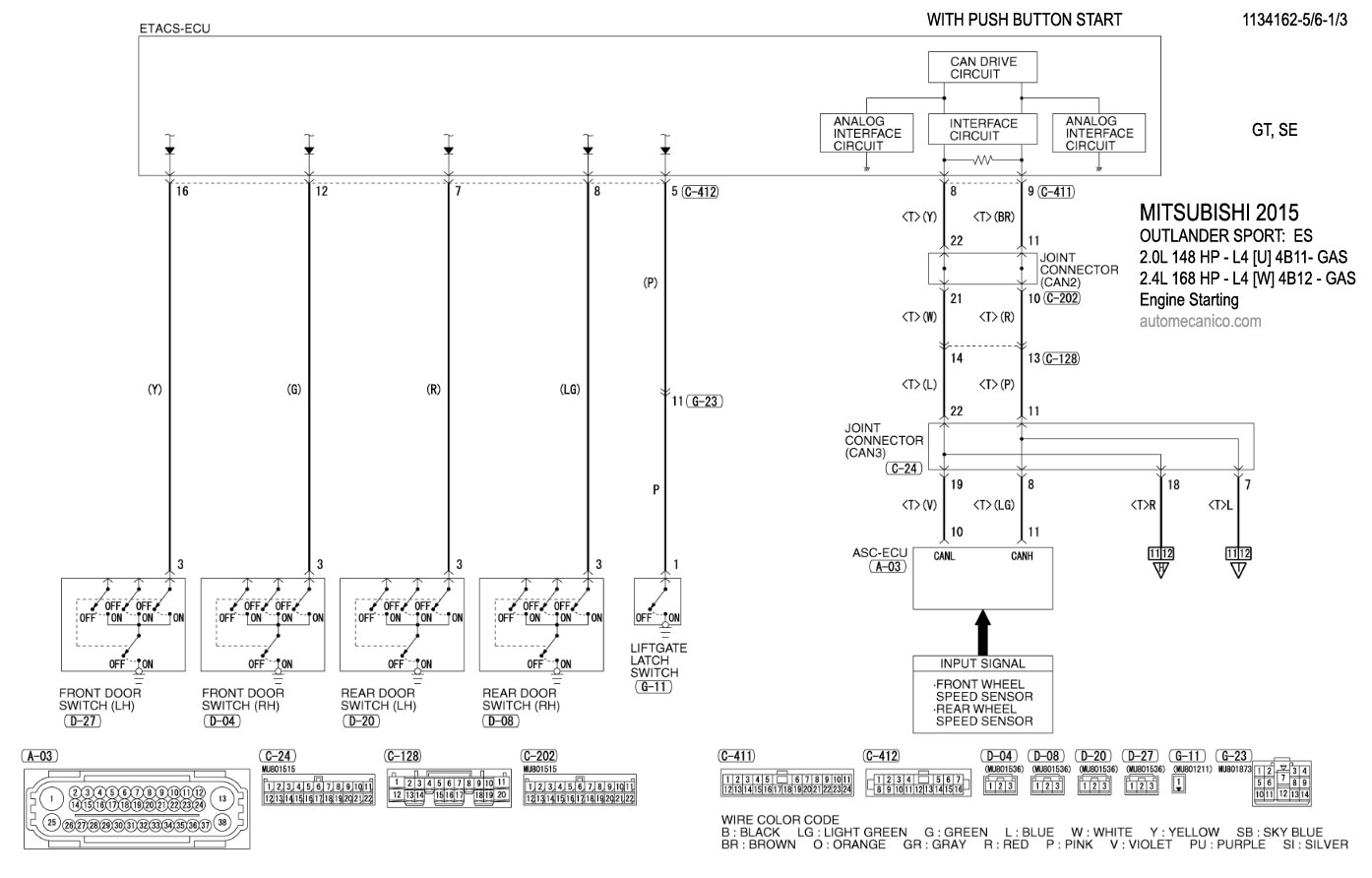 MITSUBISHI : Arranque del motor 2015 - Graphics - Esquemas | Vehiculos ...