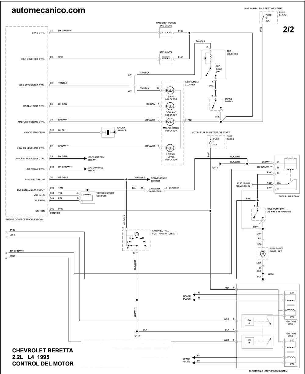 Chevrolet Diagramas Control Del Motor Graphics Esquemas Vehiculos Motores